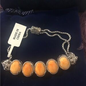 NWT Dallas Prince Natural Cabochon & Gemstone Adjustable Bracelet